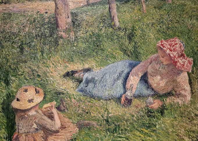Impressionist painting of women in field