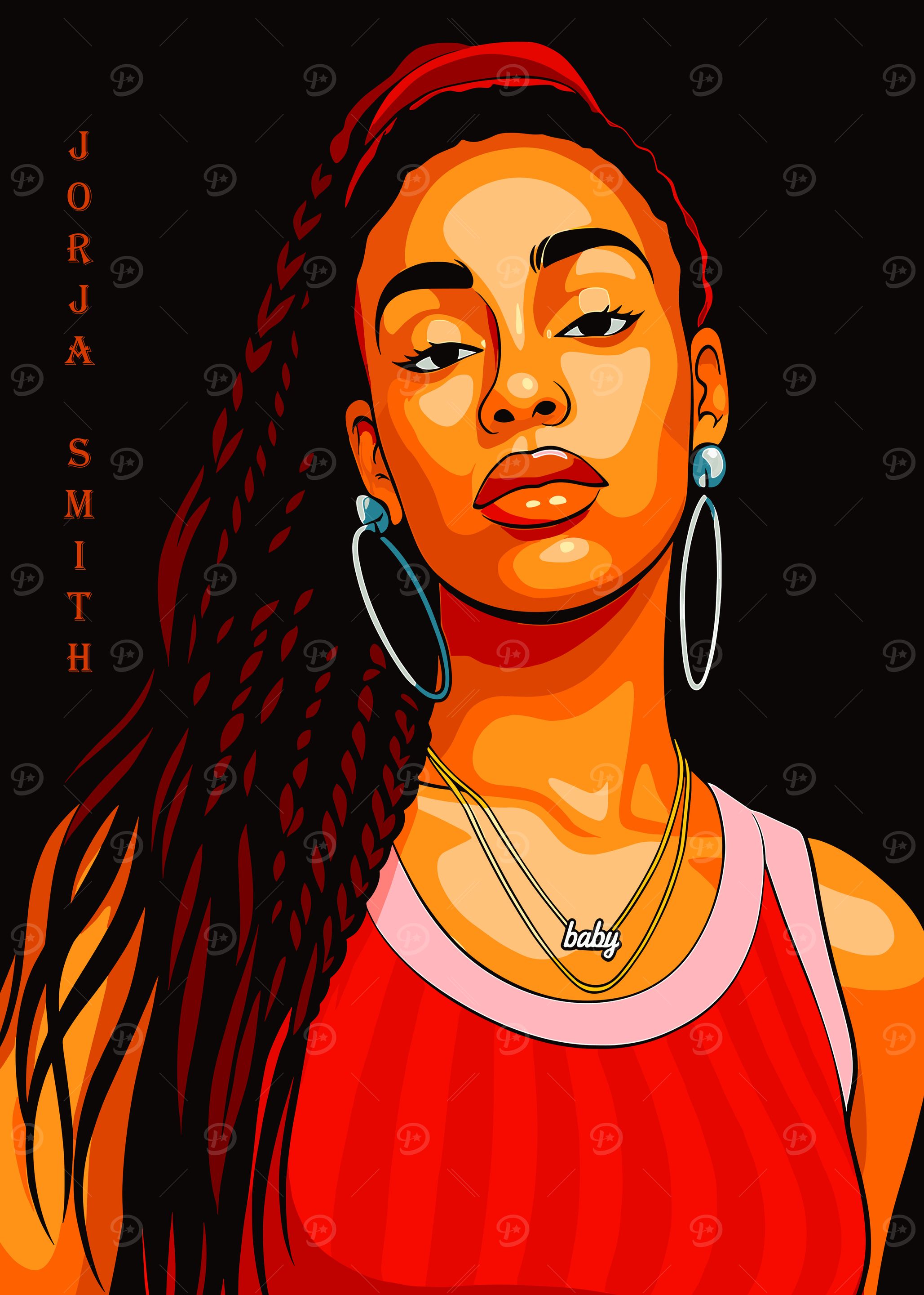Jorja Smith Portrait Digital Art