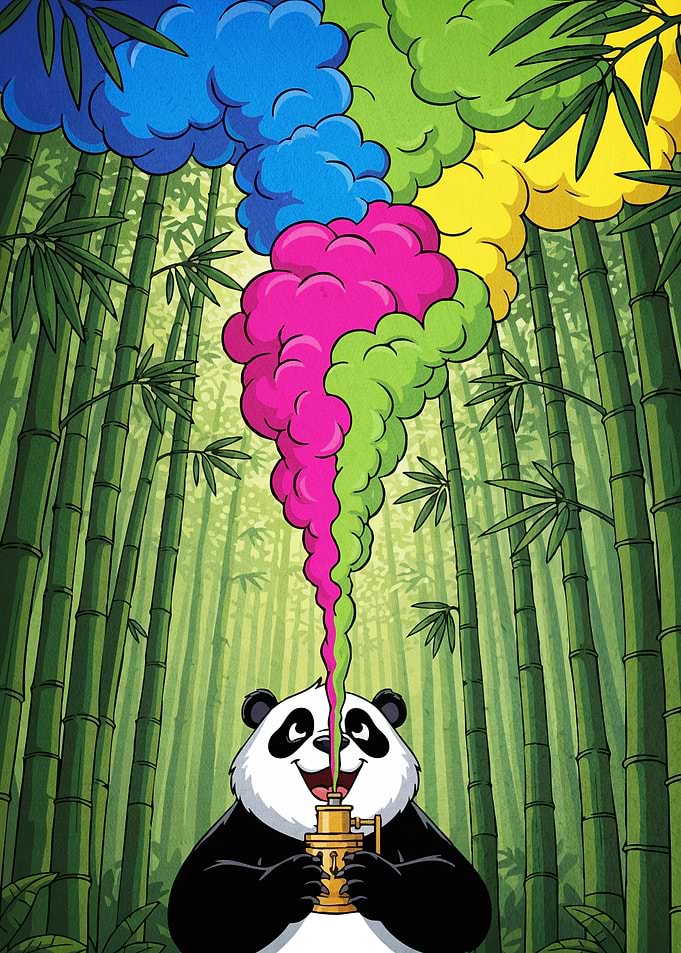 Panda Colorful Smoke Bamboo