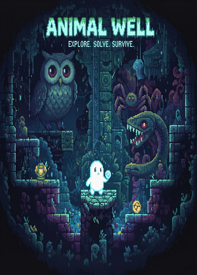 Animal Well Pixel Art Game