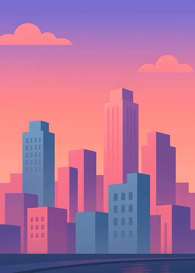Cityscape at Sunset