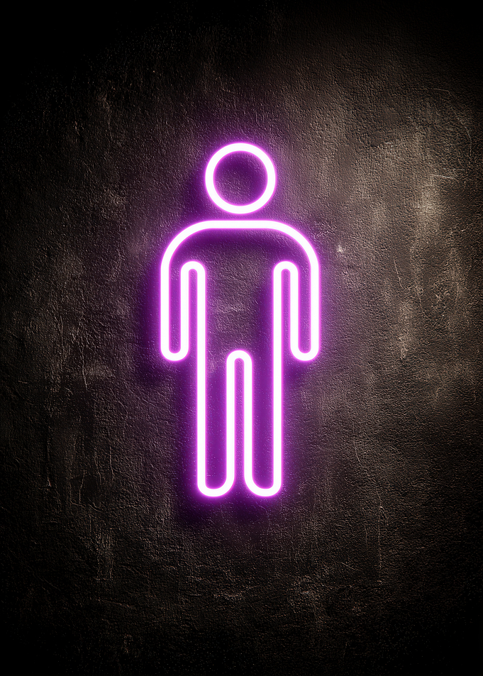 Male Toilet Neon Sign