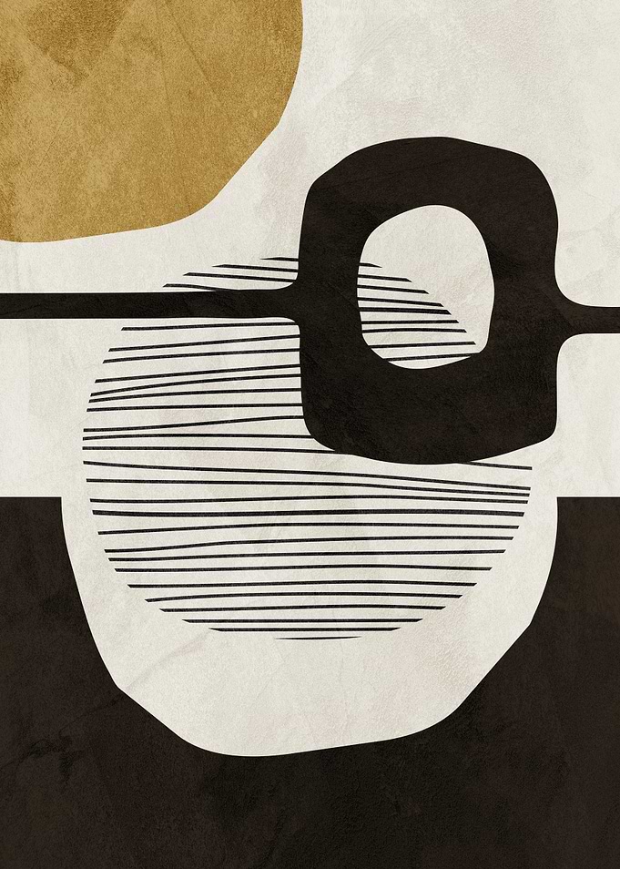 Abstract Geometric Art with Lines and Shapes
