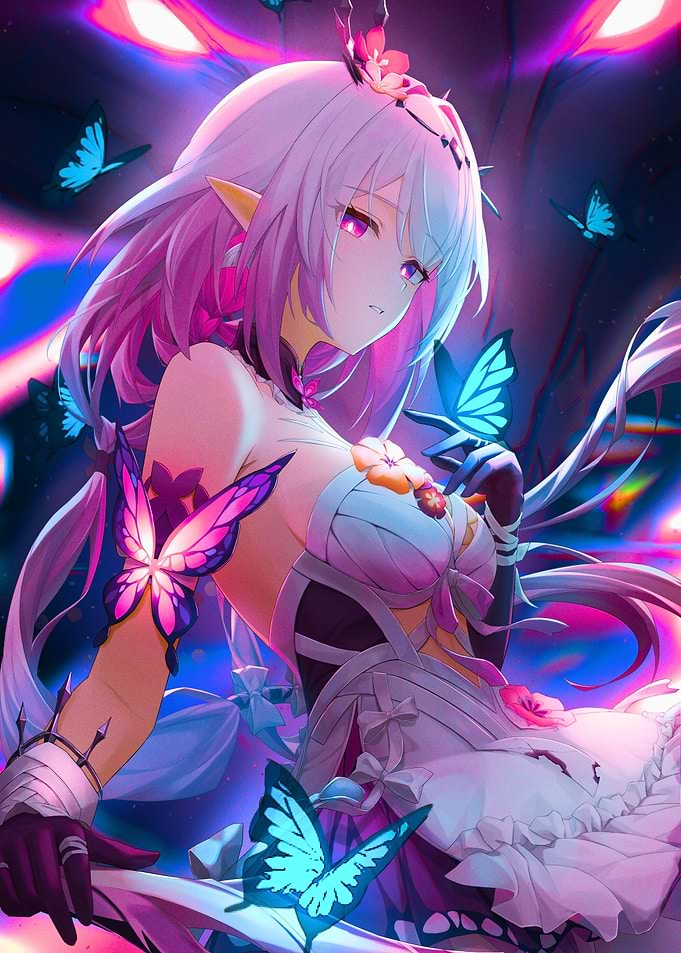 Girl with Butterflies