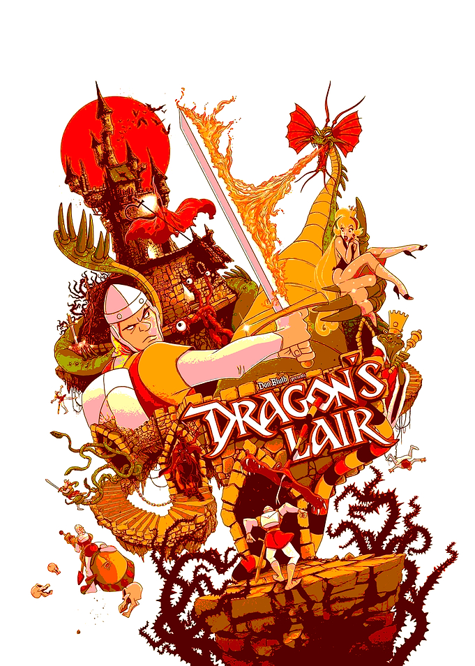 Dragon's Lair Vintage Poster Art
