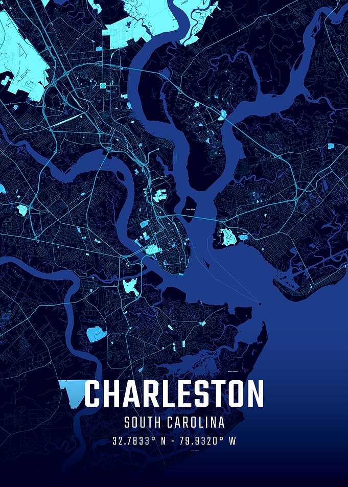 Charleston Midnight City Map