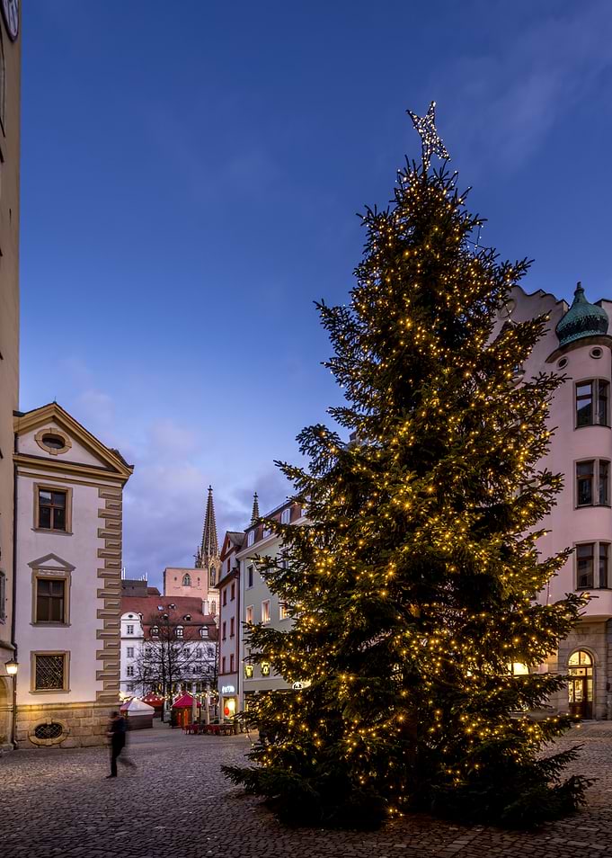 Christmas Tree in European City Square