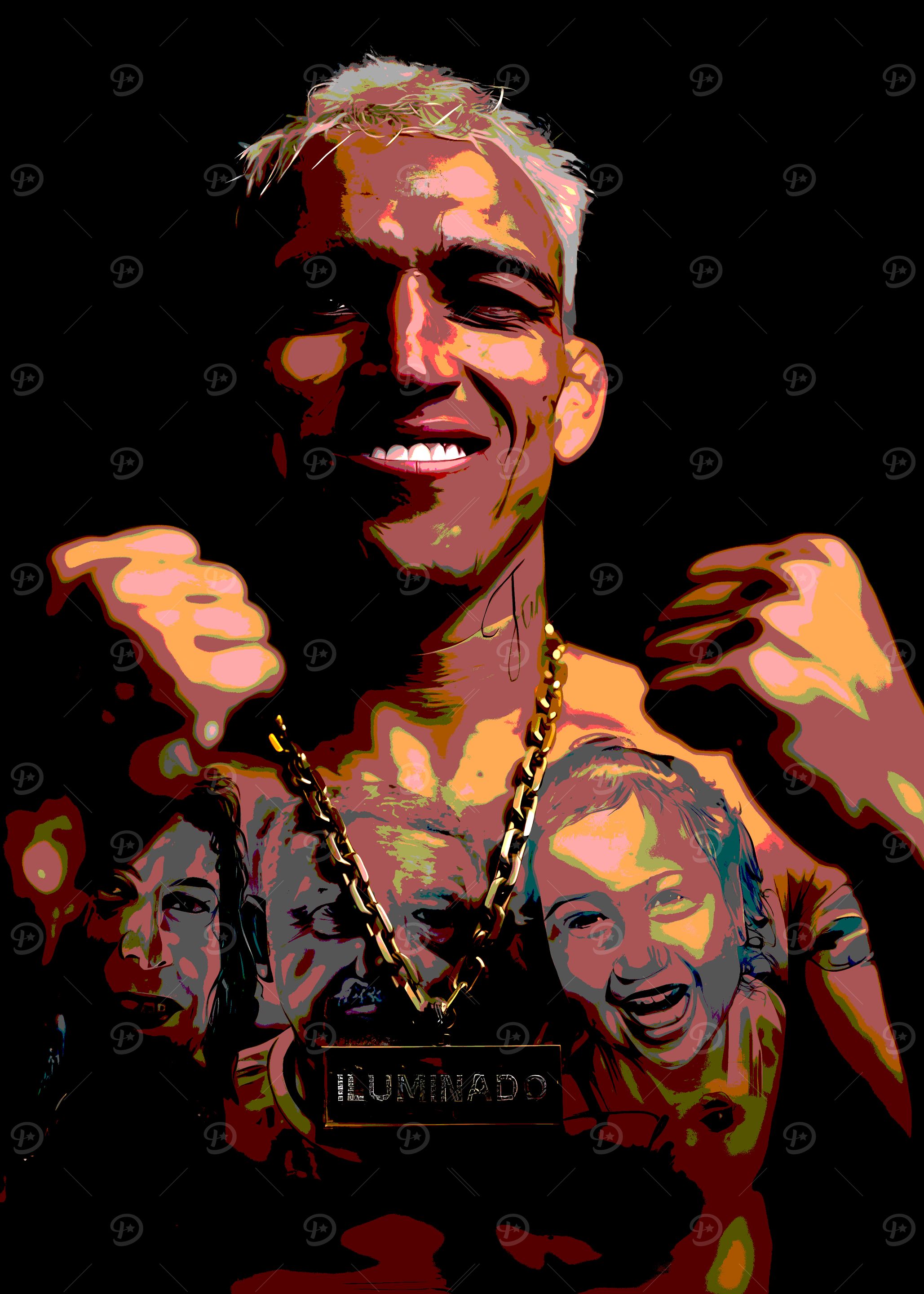 Charles Oliveira Portrait with Tattoos