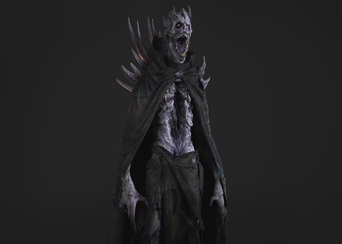 Undead King with Crown and Cape