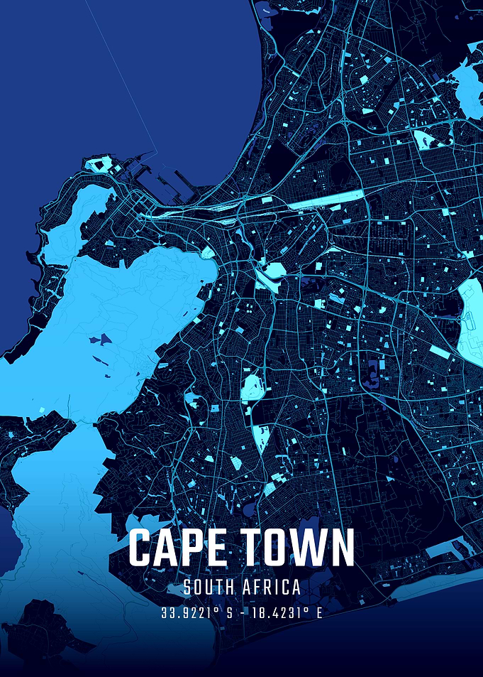 Cape Town Midnight City Map