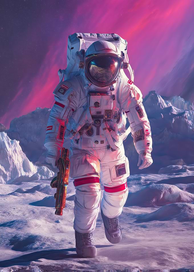 Astronaut On Lunar Surface