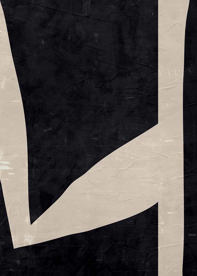 Abstract Black and Beige Geometric Art