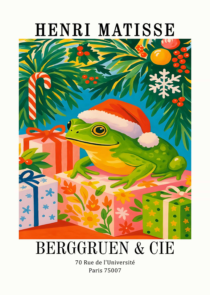 Henri Matisse Christmas Frog Art Print