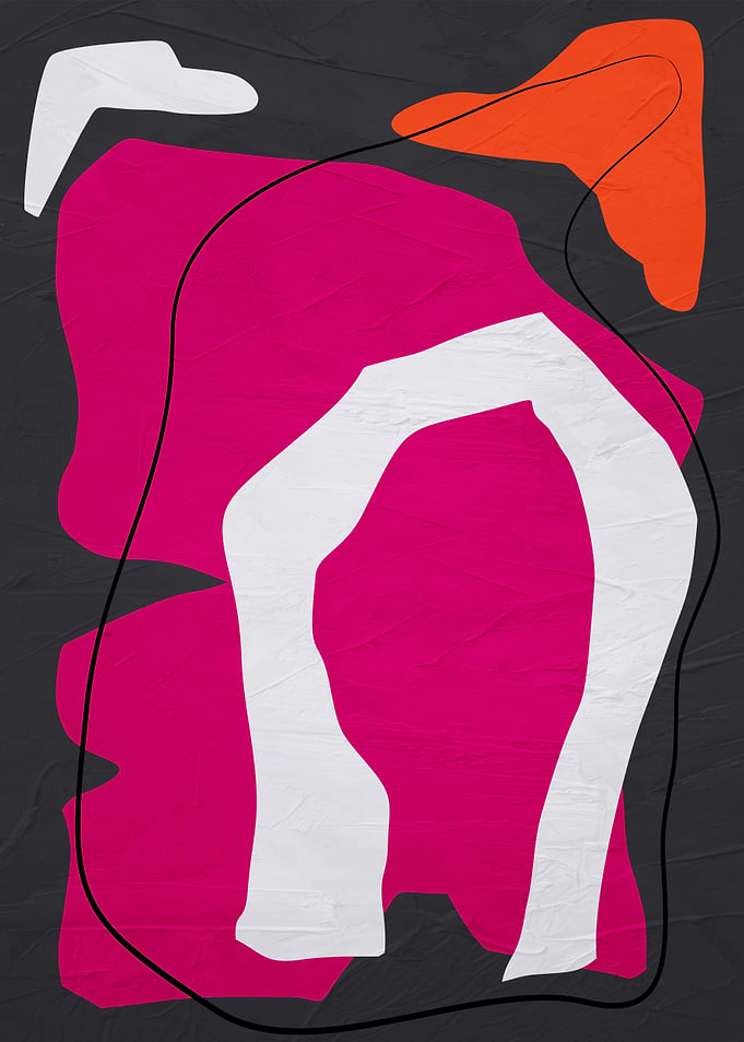Abstract Shapes on Textured Gray Background