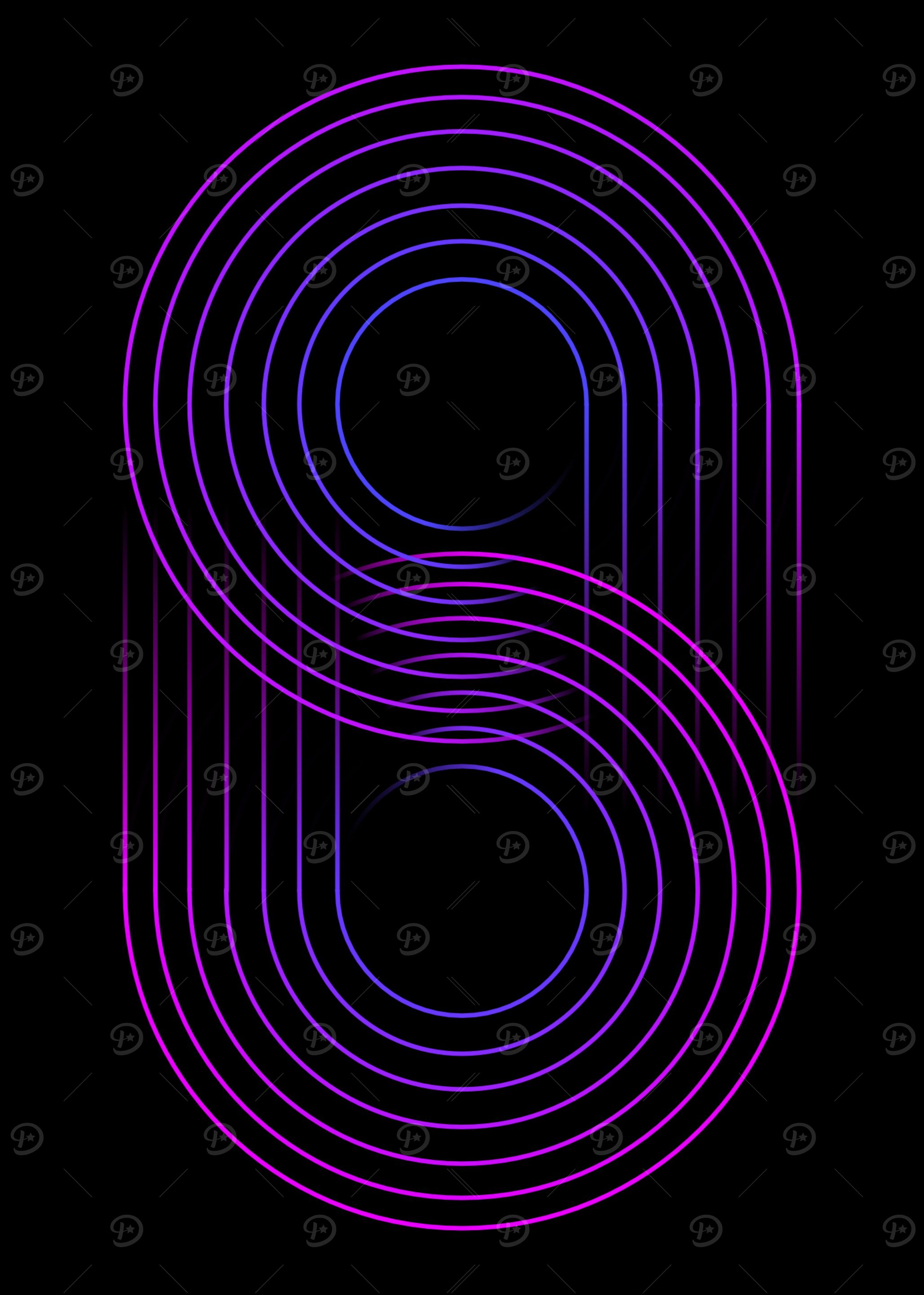 Abstract Geometric Purple and Blue Design