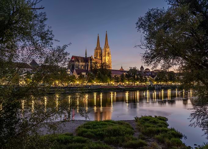 Regensburg Cathedral at Dusk