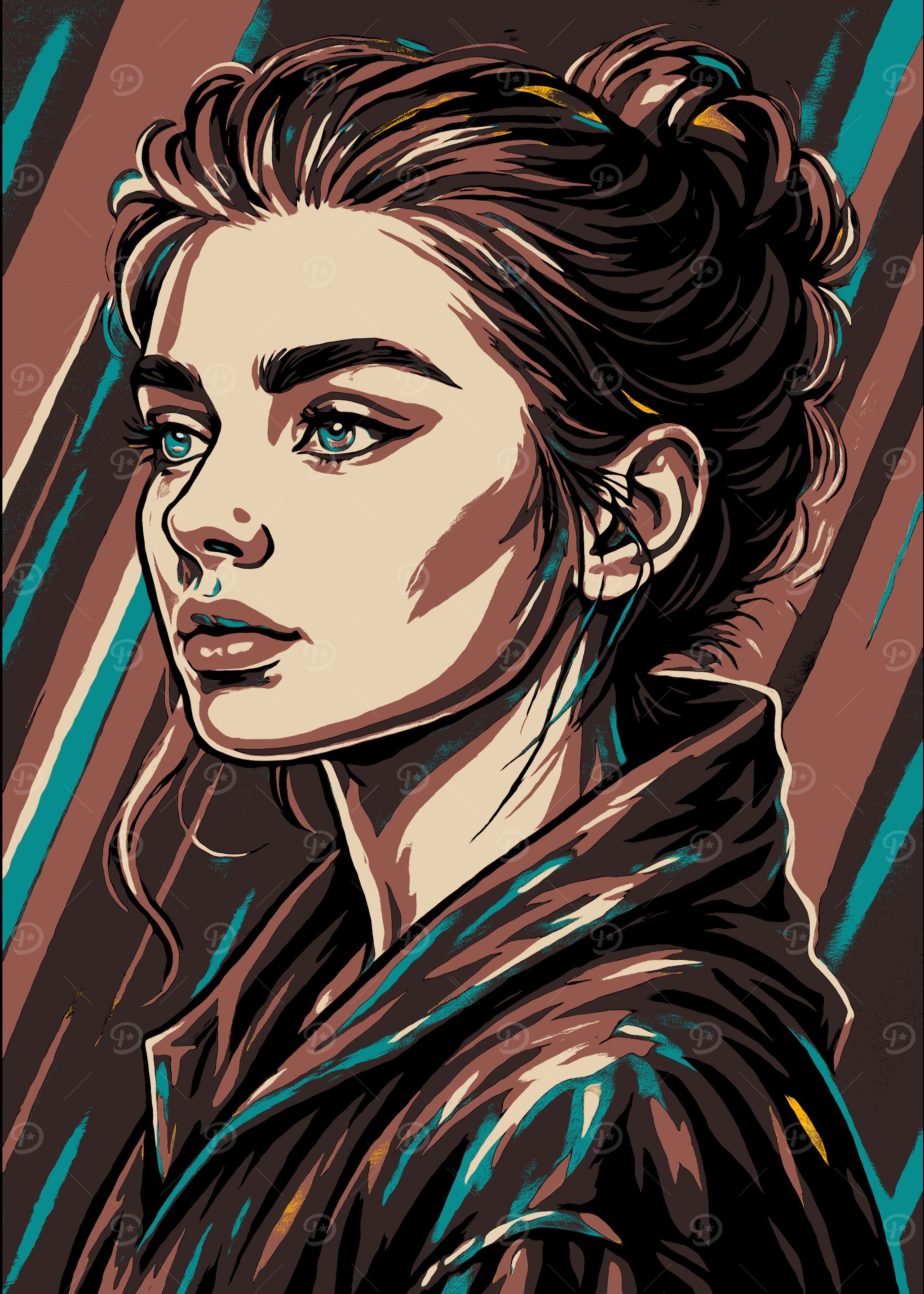Portrait of a Woman with Updo