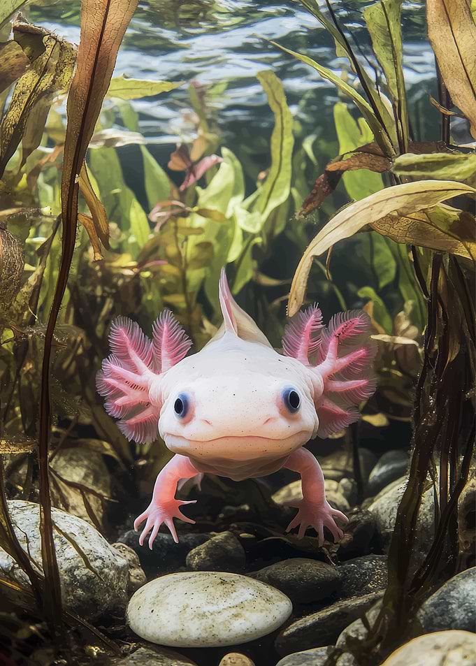 Axolotl in Aquarium