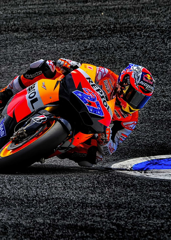 Motorcycle Racing Action Shot