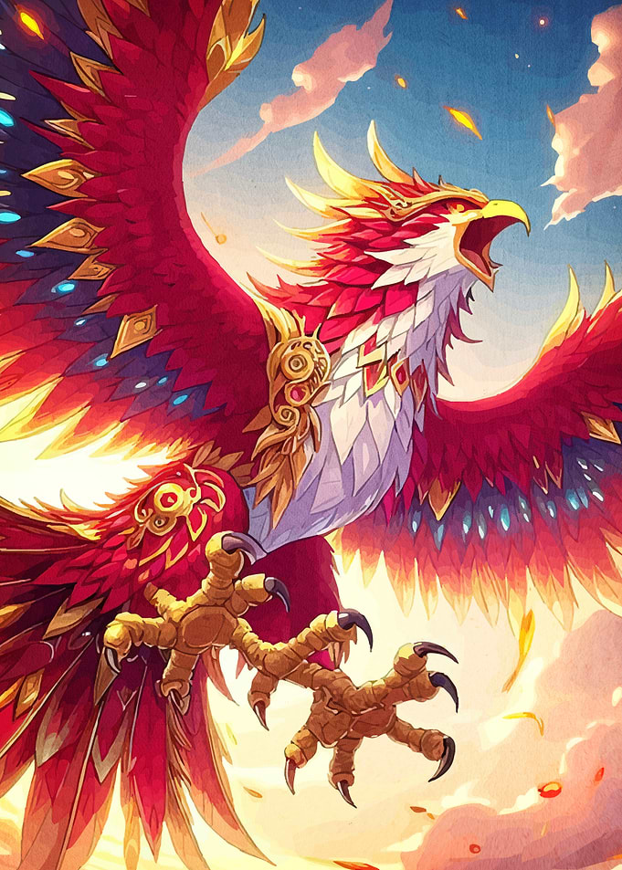 Majestic Phoenix Rising Sky
