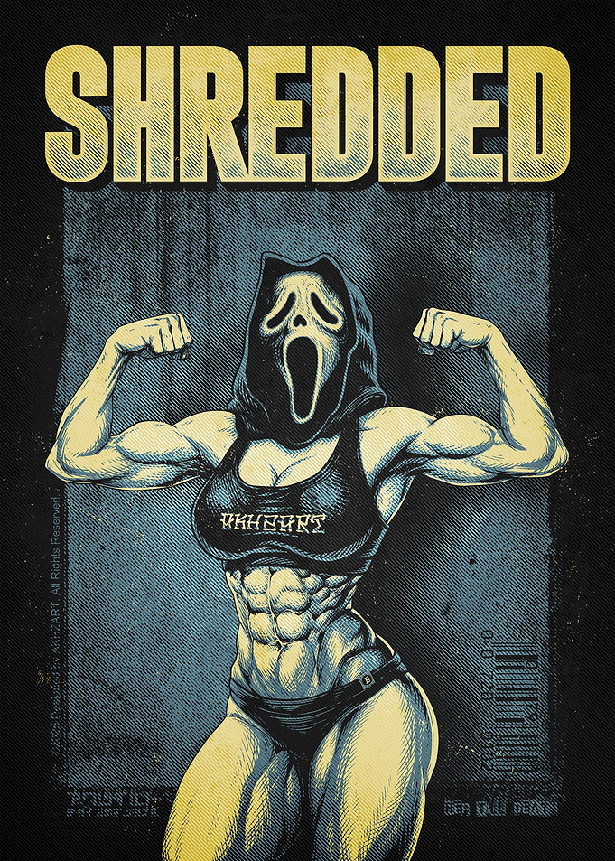 Shredded Ghost Face Fitness