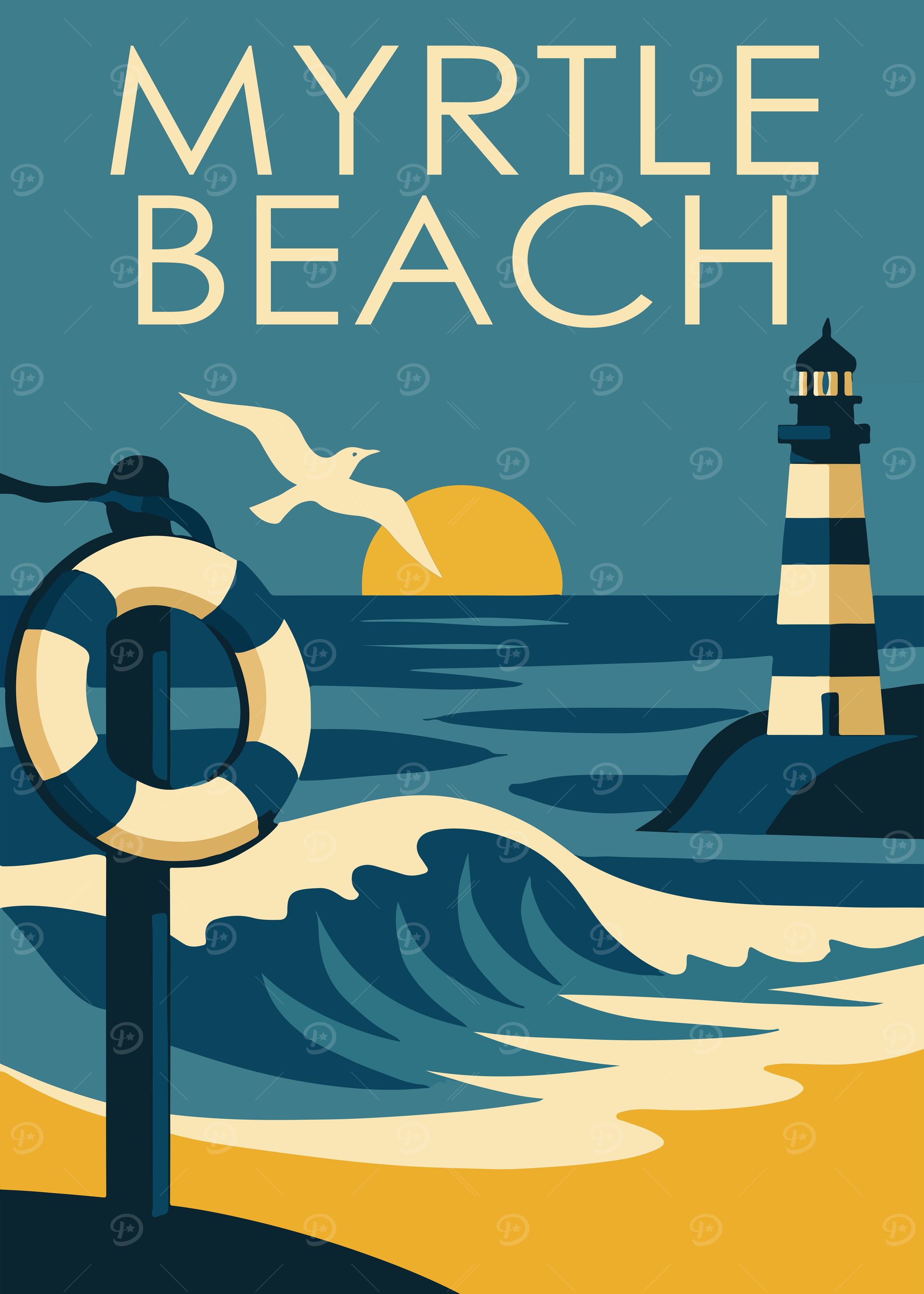 Myrtle Beach Travel Poster