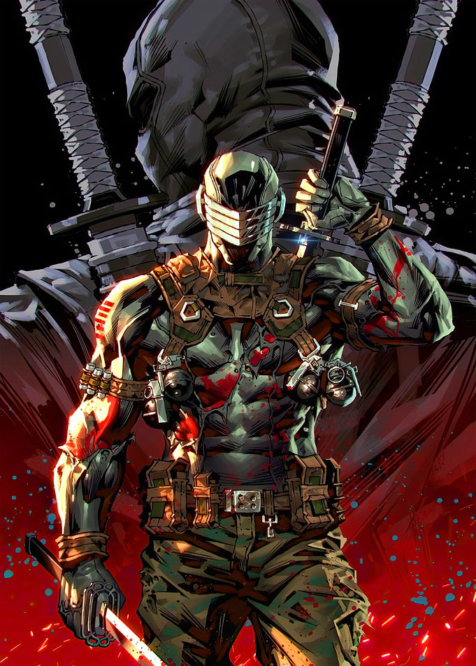 Snake Eyes Comic Book Art