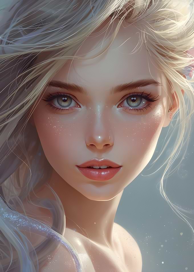 Portrait of a beautiful blonde woman