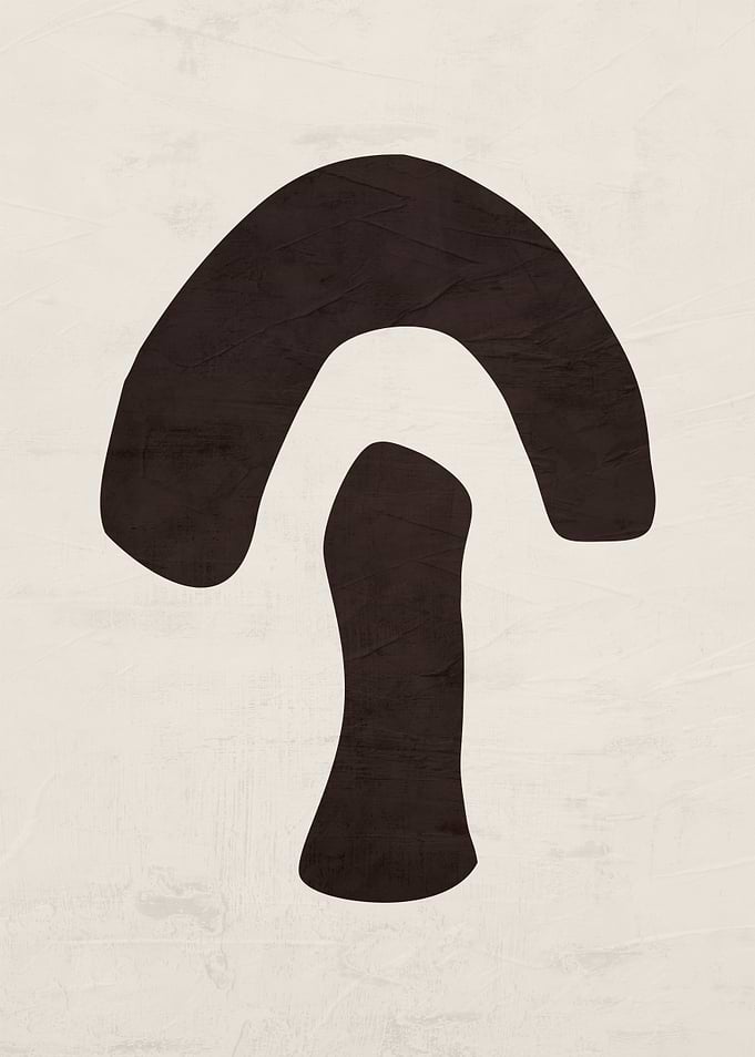 Minimalist Mushroom Art Print