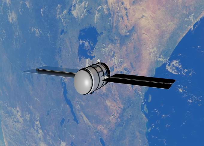 Satellite orbiting Earth