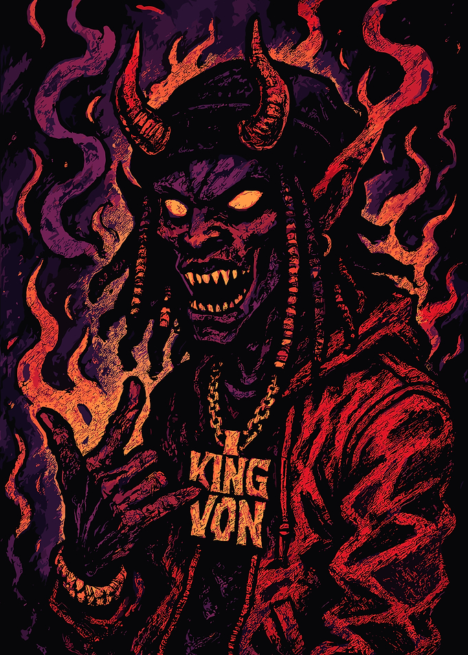King Von Devil Art