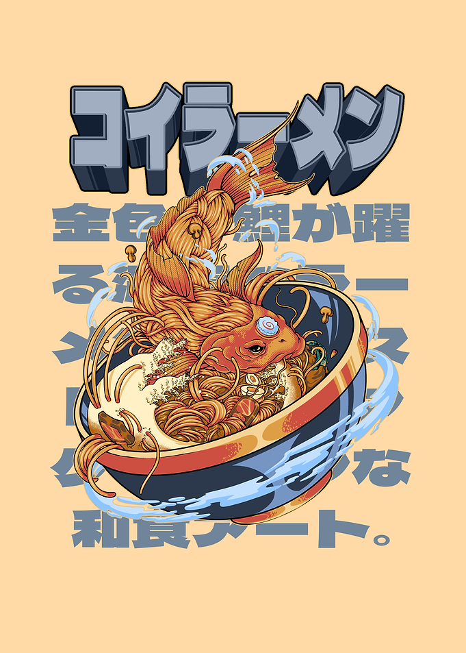 Koi Ramen Illustration
