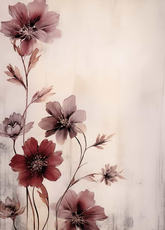 Floral Art Red Flowers