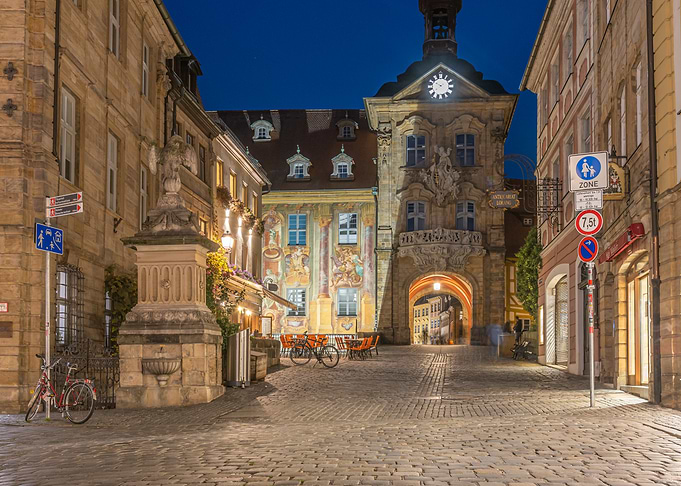 Bamberg, Germany: Old Town Hall at Night