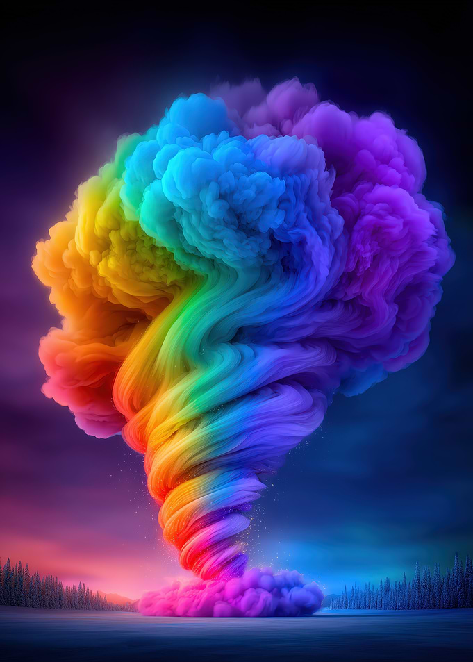 Rainbow Tornado Cloudscape