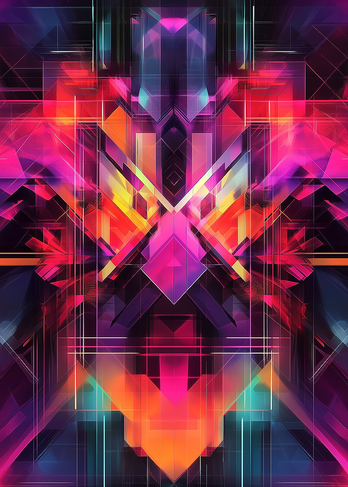Abstract Geometric Colorful Pattern