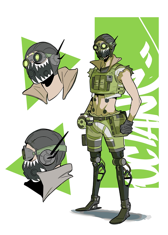 Octane from Apex Legends character art
