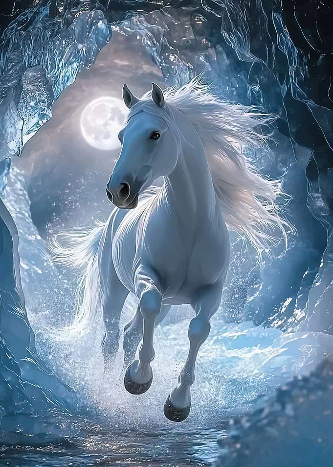 White Horse in Ice Cave