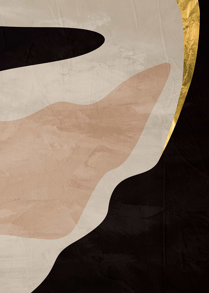Abstract Shapes with Gold Accent