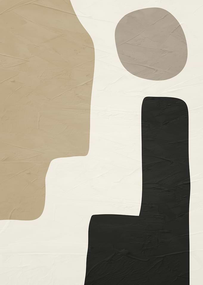 Abstract Shapes in Beige and Black