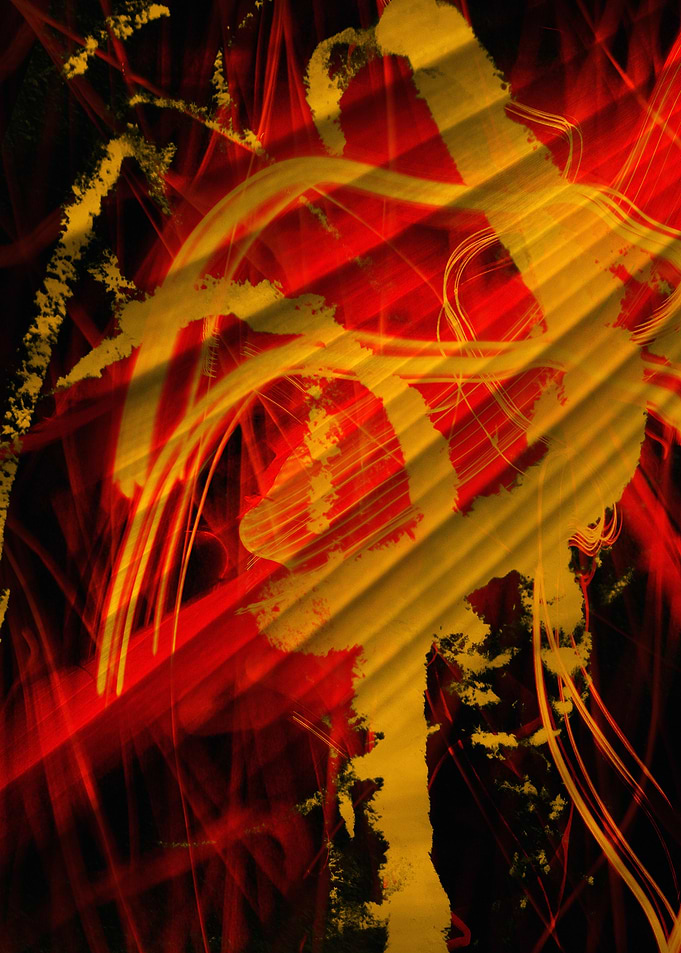 Abstract Red and Gold Nature
