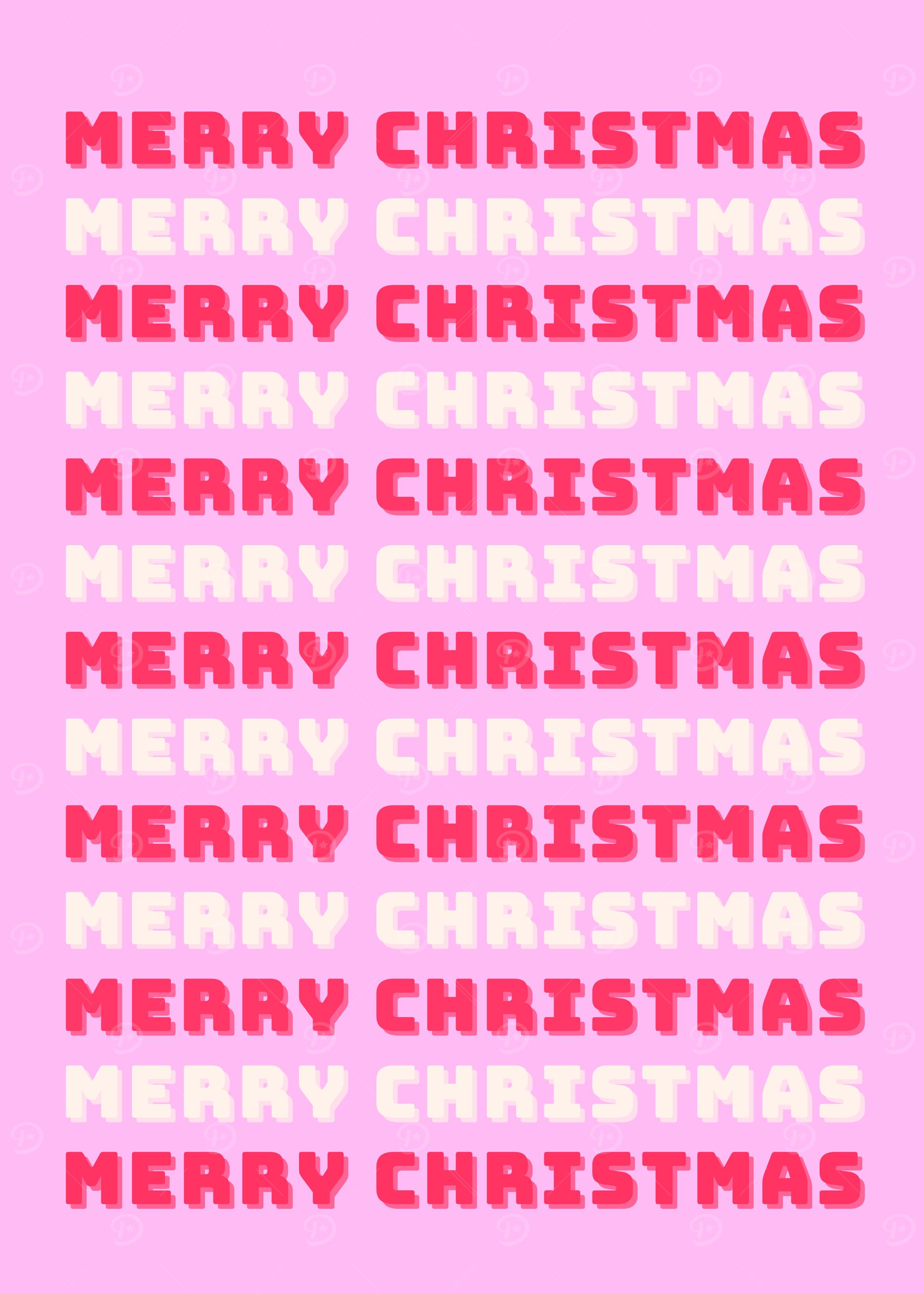 Merry Christmas Pink Pattern
