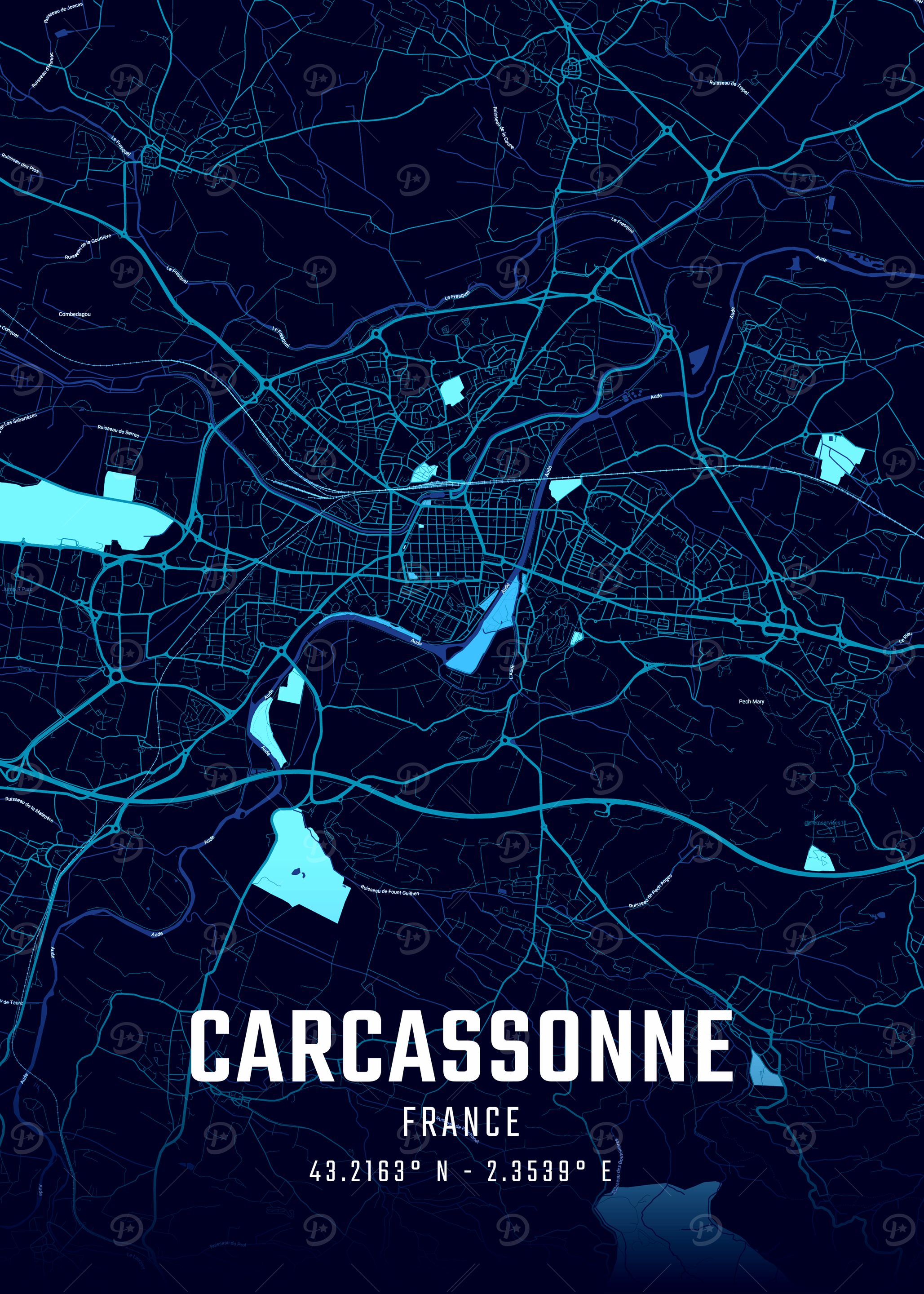 Carcassonne Midnight City Map