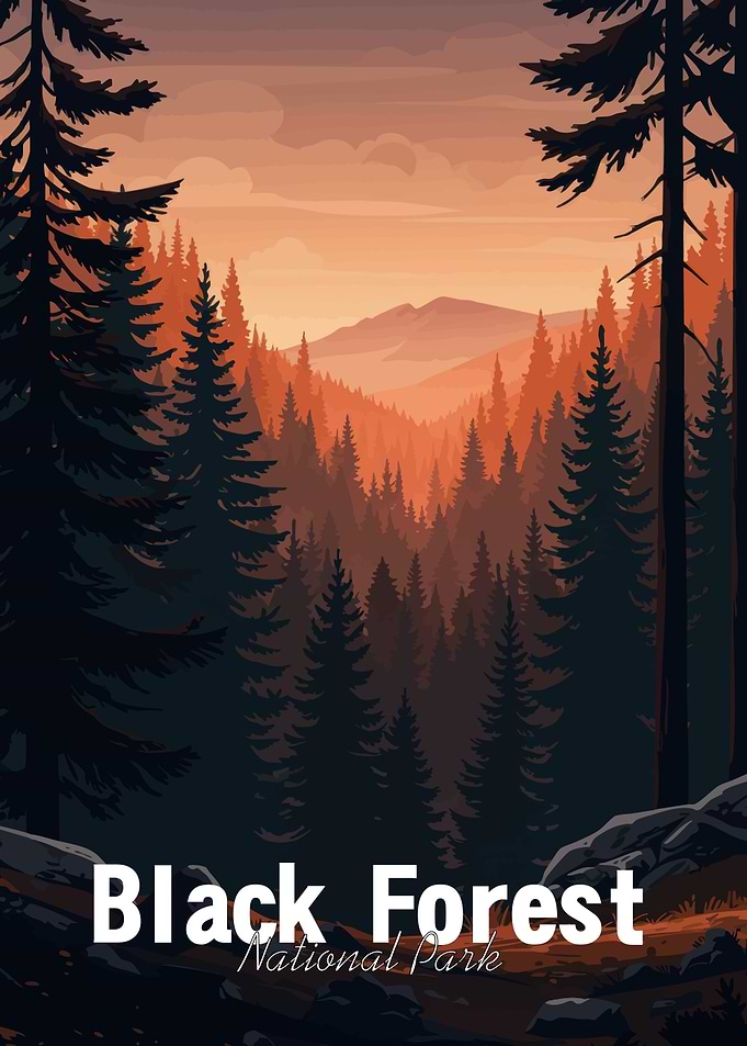 Black Forest National Park Illustration