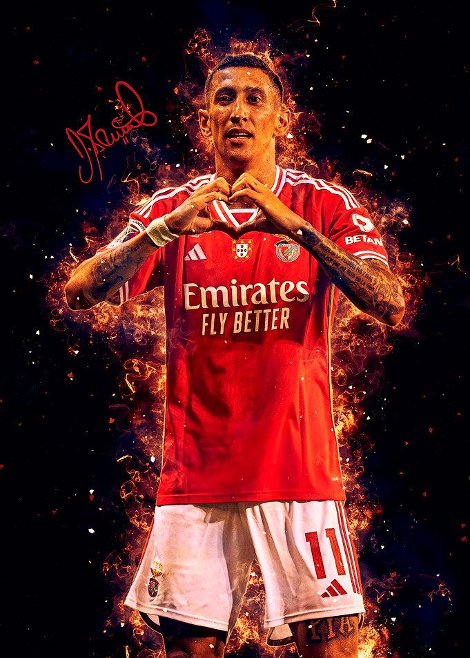 Angel Di Maria Soccer Portrait