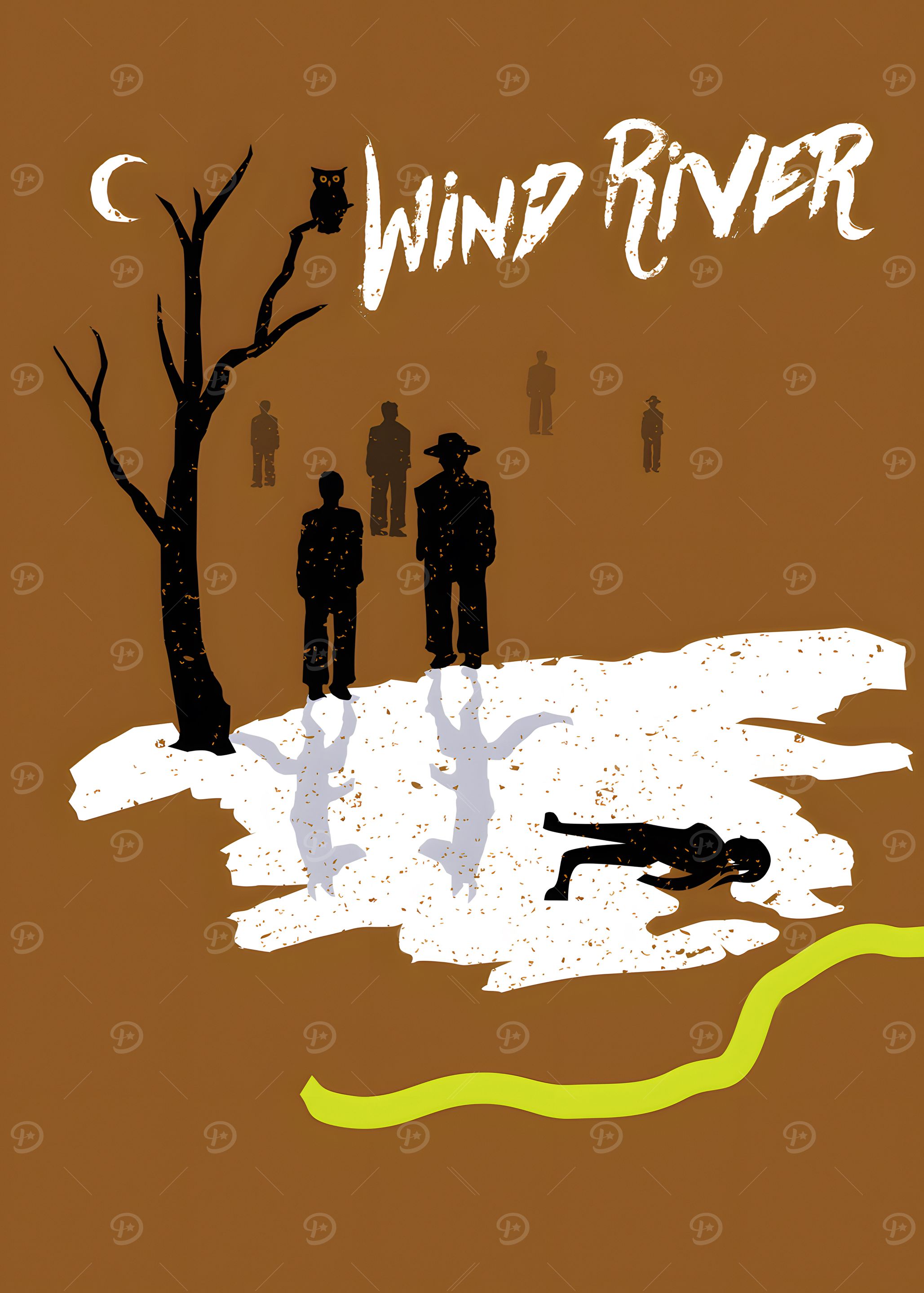 Wind River movie poster illustration