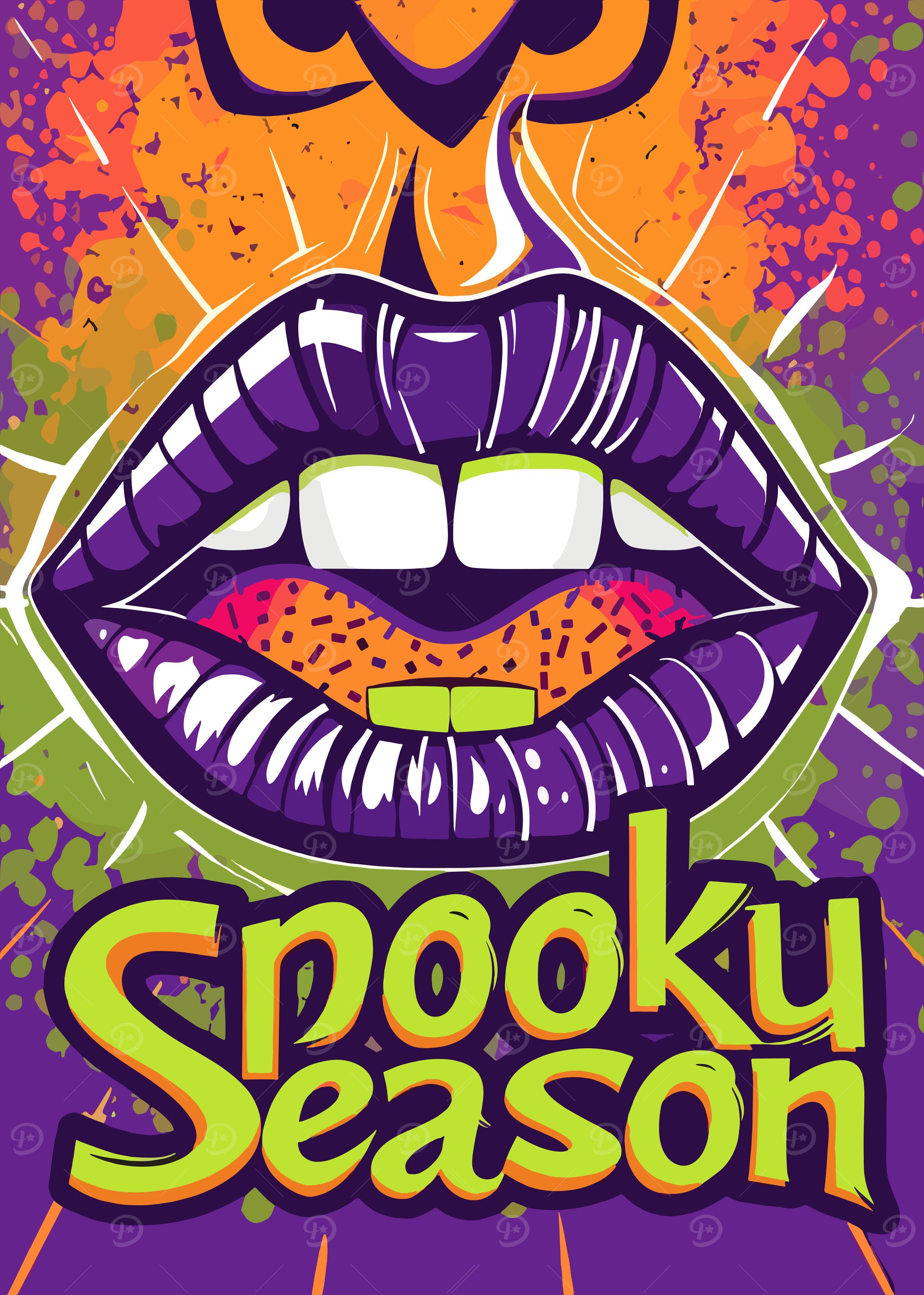 Spooky Season Lips Illustration