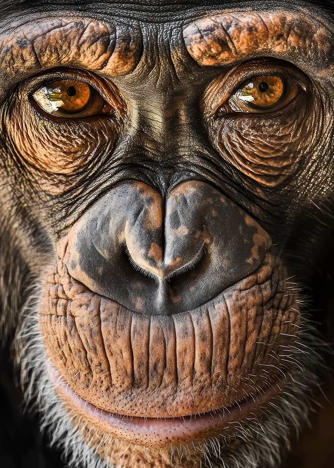 Chimpanzee Face Close-Up