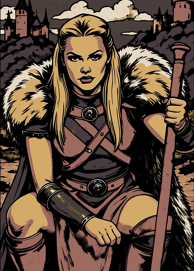 Viking Warrior Woman with Staff