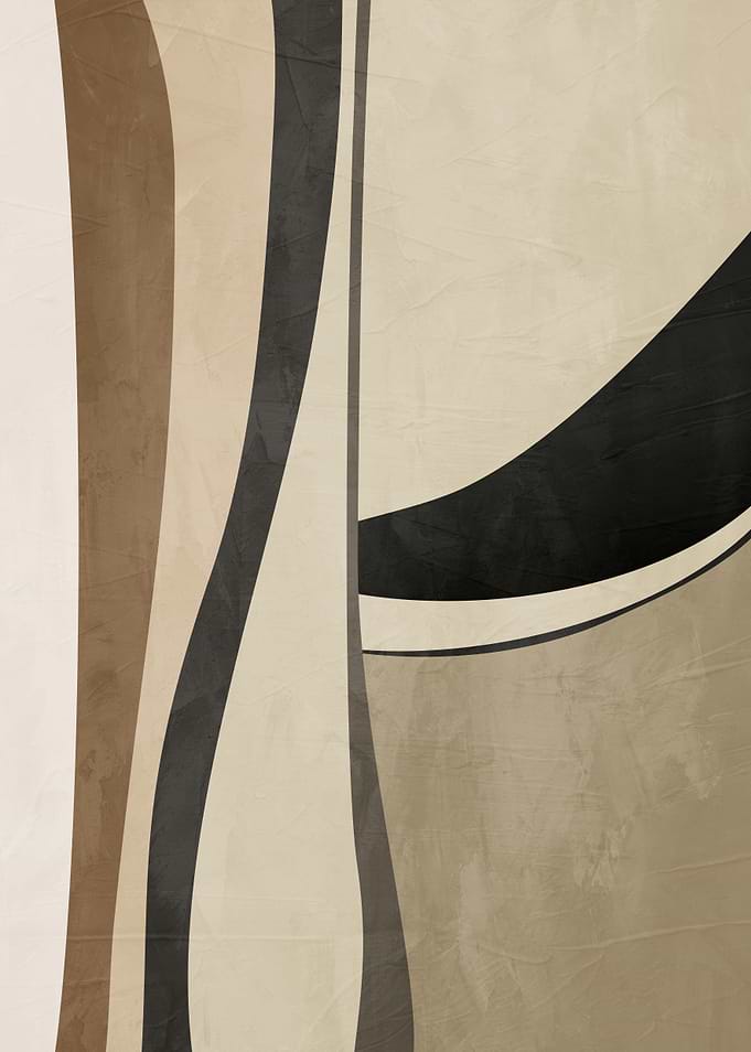 Abstract Beige and Brown Wavy Lines
